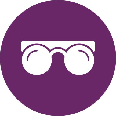 Vintage Gözlük Kabartma Çemberi Simgesi