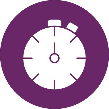 Stopwatch Kabartma Çemberi Simgesi