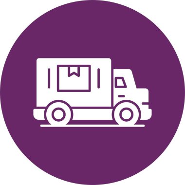 Teslimat Aracı Kabartma Çemberi Simgesi