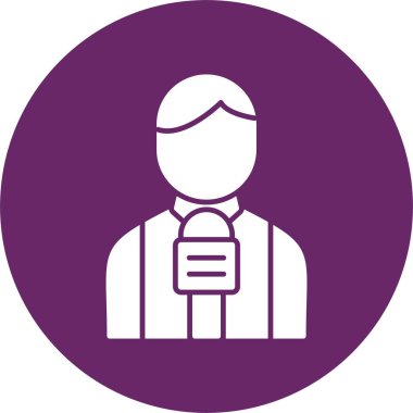 Gazeteci Kabartma Çemberi Simgesi