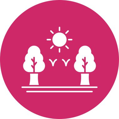 Orman Kabartma Çemberi Simgesi