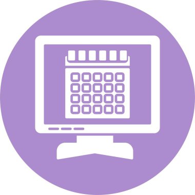 Takvim Kabartma Çemberi Simgesi