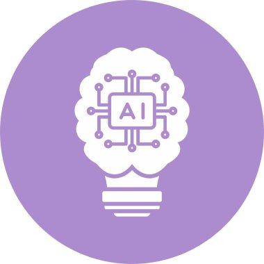 Yapay Zeka Kabartma Çemberi Simgesi