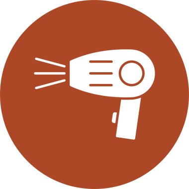 Saç Kurutma Kabartma Çemberi Simgesi