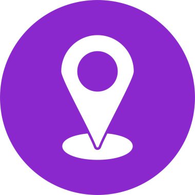 Yıldızlı Konum Kabartma Çemberi Simgesi