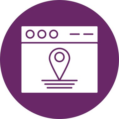 Adres Kabartma Çemberi Simgesi