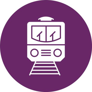 Tren Kabartma Çemberi Simgesi