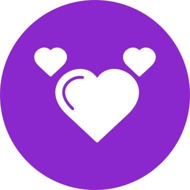 Kalp Kabartma Çemberi Simgesi