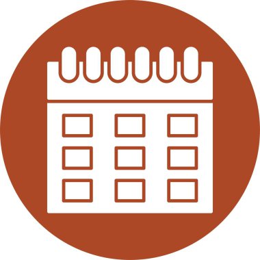 Takvim Kabartma Çemberi Simgesi