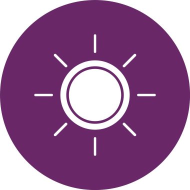 Güneşli Kabartma Çemberi Simgesi