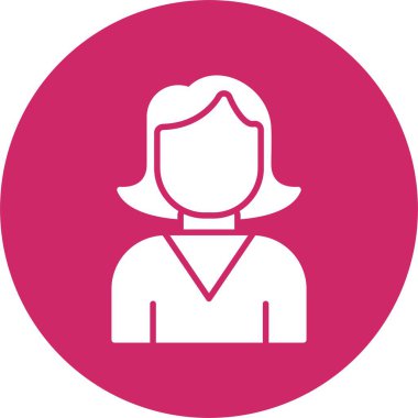 Dişi Avatar Kabartma Çemberi Simgesi