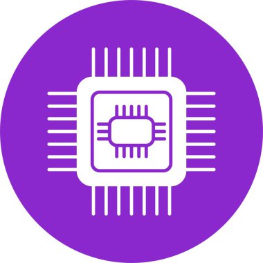 İşlemci Kabartma Çemberi Simgesi