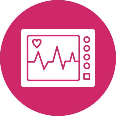 ECG Makine Kabartma Çemberi Simgesi