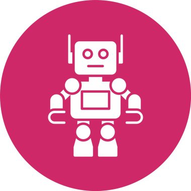 Robot Kabartma Çemberi Simgesi