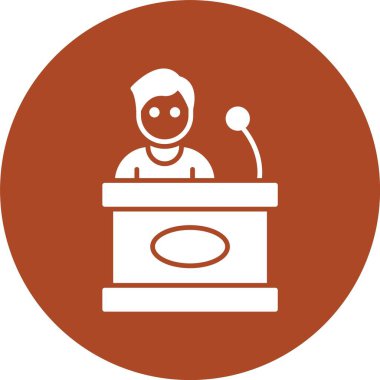 Politikacı Kabartma Çemberi Simgesi