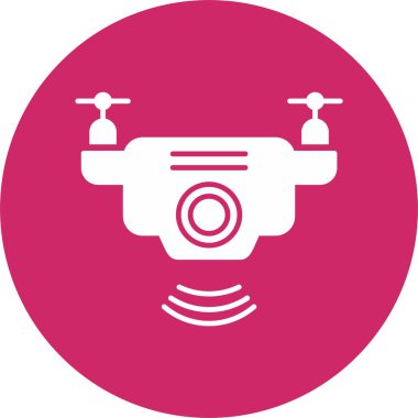 Drone Kabartma Çemberi Simgesi