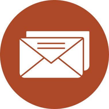 E- posta Kabartma Çemberi Simgesi