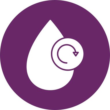 Su Geri Dönüşümü Kabartma Çemberi Simgesi