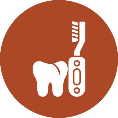 Elektrikli Diş fırçası Kabartma Çemberi Simgesi