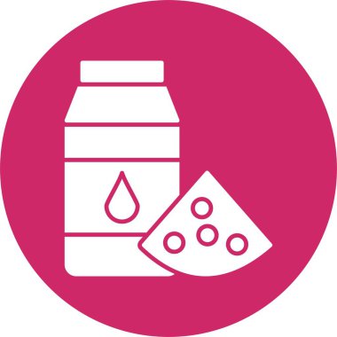 Süt Ürünleri Kabartma Çemberi Simgesi