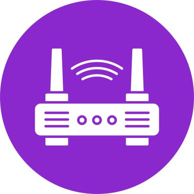 Wifi Yönlendirici Kabartma Çemberi Simgesi