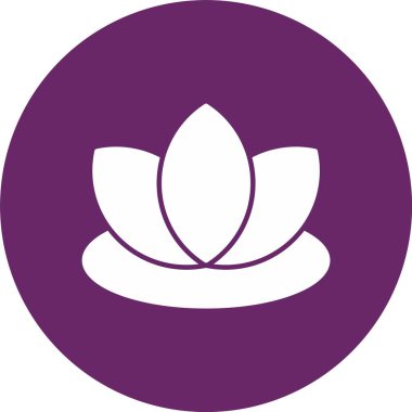 Lotus Kabartma Çemberi Simgesi