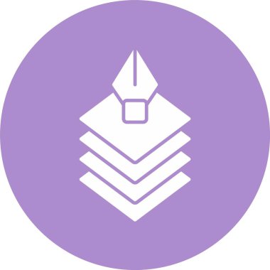 Katmanlar Kabartma Çemberi Simgesi