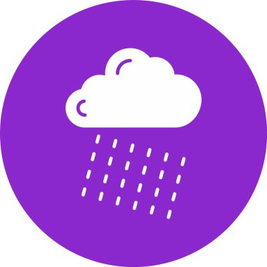 Yağmurlu Kabartma Çemberi Simgesi