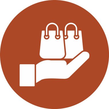 Alışveriş Torbası Kabartma Çemberi Simgesi