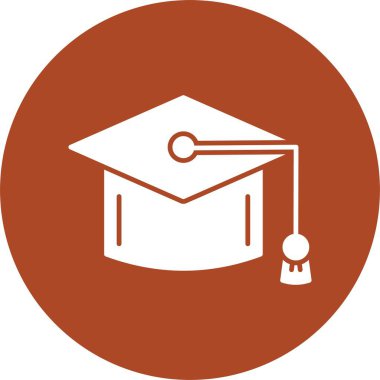 Mortarboard Kabartma Çemberi Simgesi