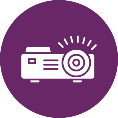 Projektör Kabartma Çemberi Simgesi