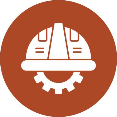 Güvenli Miğfer Kabartma Çemberi Simgesi