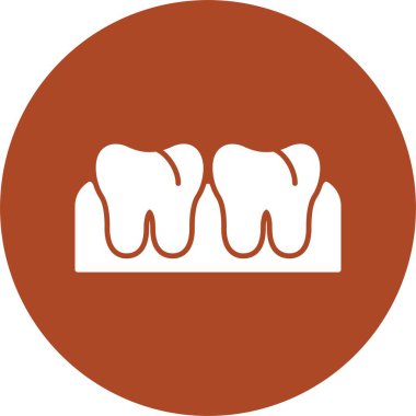 Gingivitis Kabartma Çemberi Simgesi