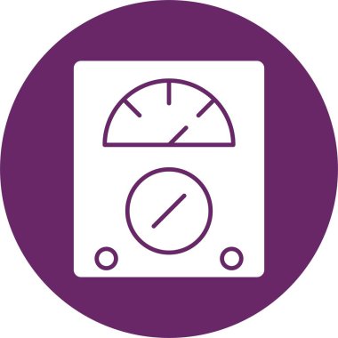 Voltmetre Kabartma Çemberi Simgesi