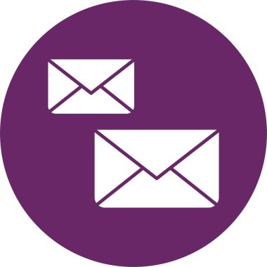 E- posta Kabartma Çemberi Simgesi