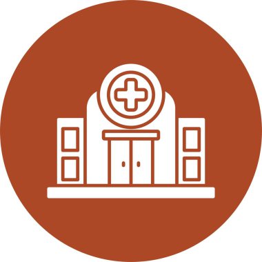 Hastane Kabartma Çemberi Simgesi