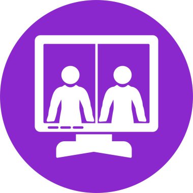 Çevrimiçi Toplantı Kabartma Çemberi Simgesi