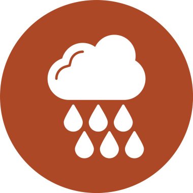Yağmurlu Kabartma Çemberi Simgesi