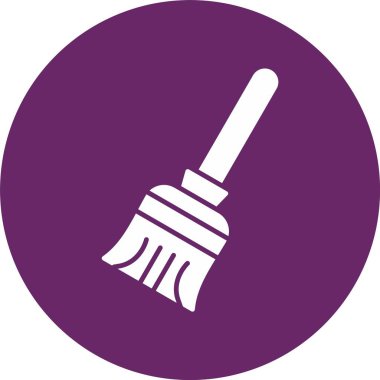 Süpürge Kabartma Çemberi Simgesi