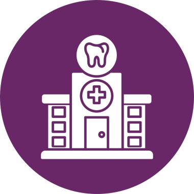 Diş Kliniği Kabartma Çemberi Simgesi