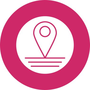 Adres Kabartma Çemberi Simgesi