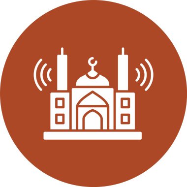 Adhan Kabartma Çemberi Simgesi