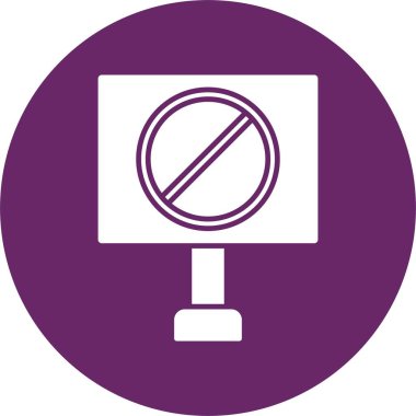 Yasak İmza Kabartma Çemberi Simgesi