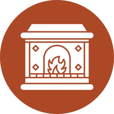 Şömine Kabartma Çemberi Simgesi