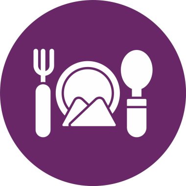 Çatal-bıçak Kabartma Çemberi Simgesi