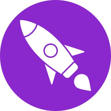 Roket Kabartma Çemberi Simgesi