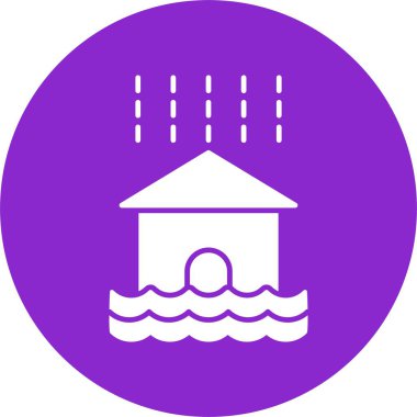 Kabartma Çemberi Simgesini Suyla Doldur