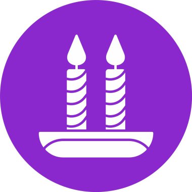 Mum Kabartma Çemberi Simgesi