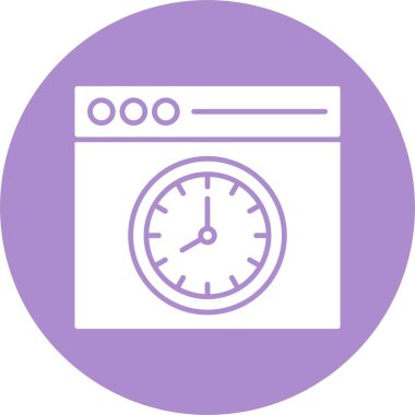 Zaman Bakım Kabartma Çemberi Simgesi