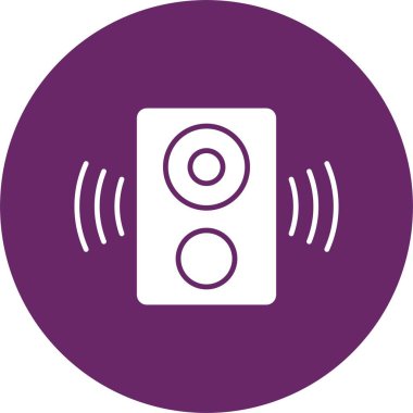 Hoparlör Kabartma Çemberi Simgesi